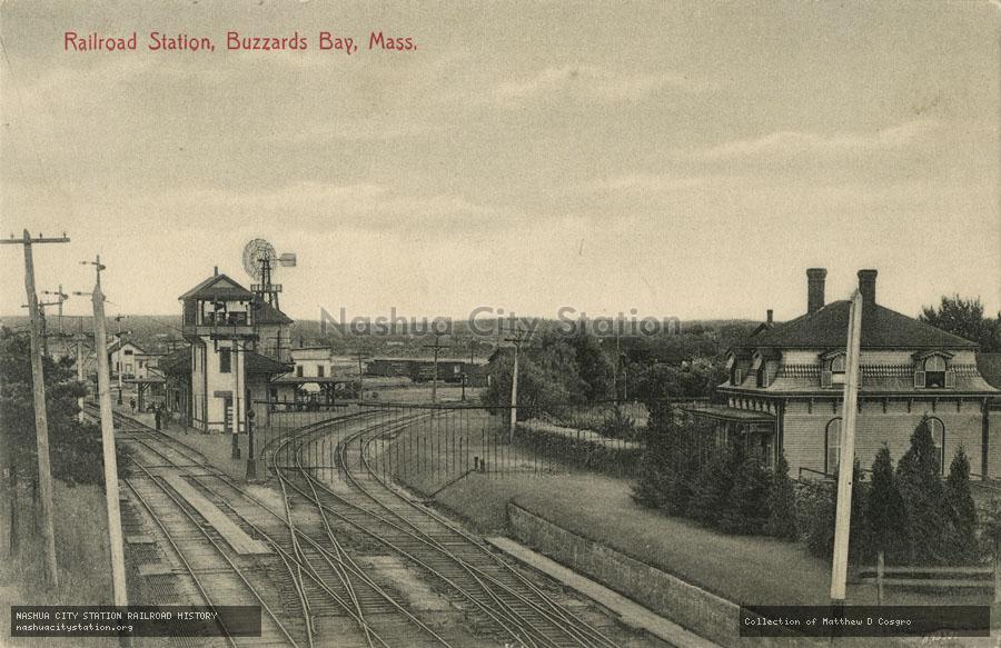Postcard: Railroad Station, Buzzards Bay, Massachusetts
